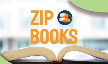 Zip Book Logo with Opened Book