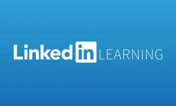 Linkedin Learning white text on blue background