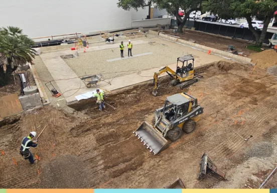 Library Plaza Construction Update April 29 2023