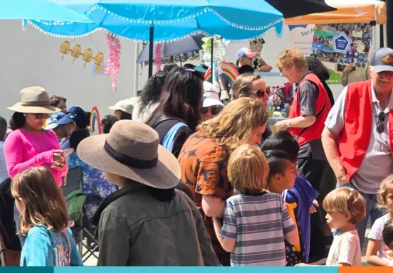 A crowd of patrons at the Children's Resource Fair