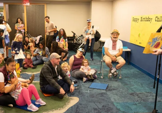 Storytime in the children's area of the Central Library