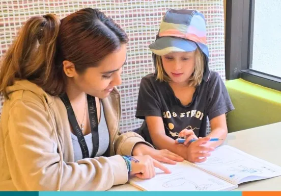 Literacy Volunteer in the Library