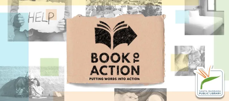 book to action logo and book