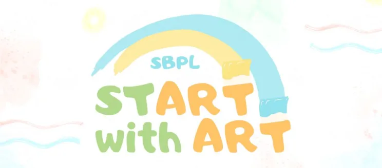 start with art logo and rainbow