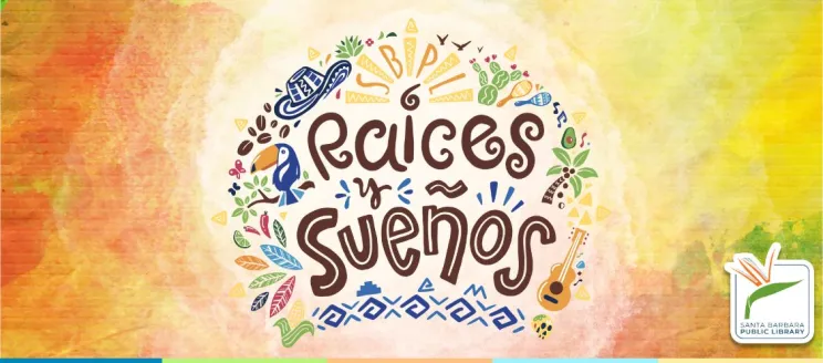 raices suenos logo with colorful icons and background