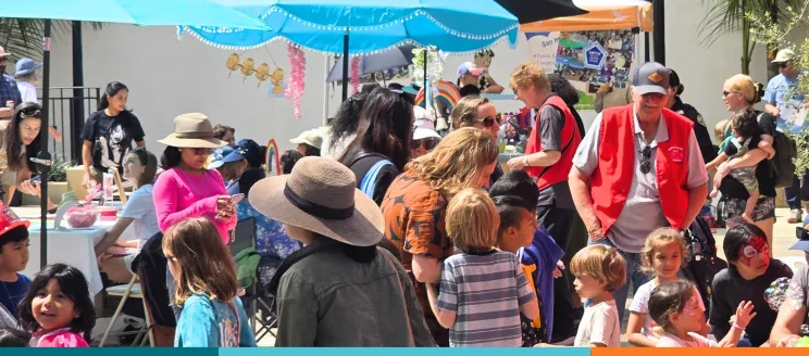 A crowd of patrons at the Children's Resource Fair