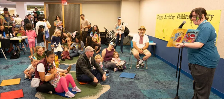 Storytime in the children's area of the Central Library