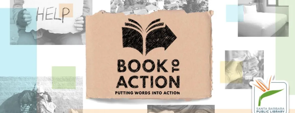 book to action logo and book