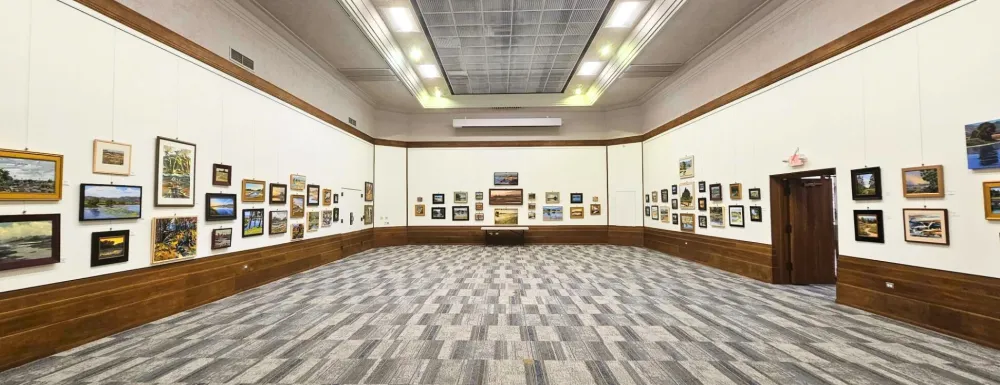 newly renovated Faulkner gallery, panorama view of the entire gallery