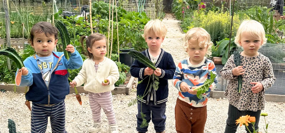 Children at the Community Garden